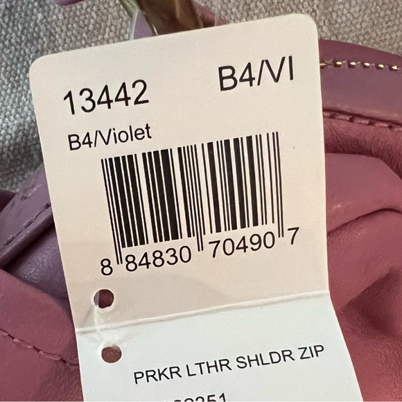 COACH Parker Leather Shoulder Zip Bag 13442 in Violet/Lavender-Rare Find! - Picture 10 of 10